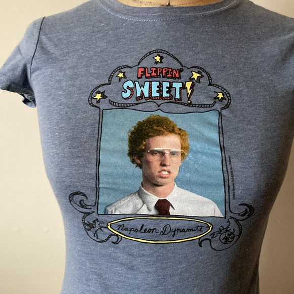 Napoleon Dynamite Flippin Sweet Movie Promo Tee womens S/M vintage graphic - Picture 2 of 6